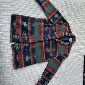 Pendleton inspired vintage Multicolor Patterned Blazer